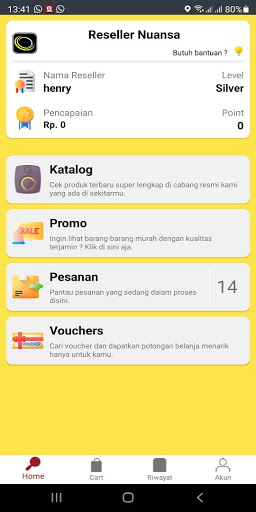 Android application NUANSA RESELLER screenshort
