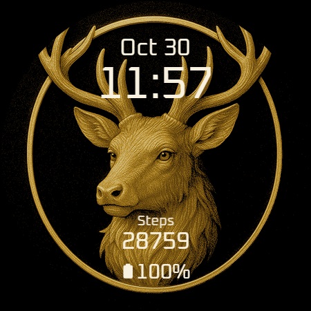 Golden Animals Watch Face screenshot 14
