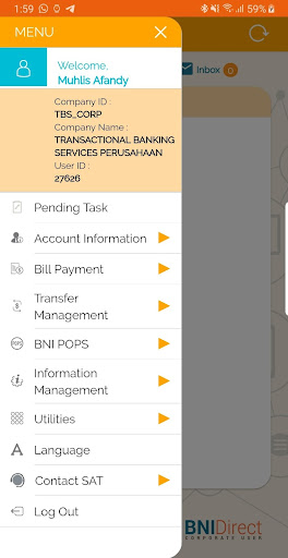 BNIDirect Mobile Screen 2