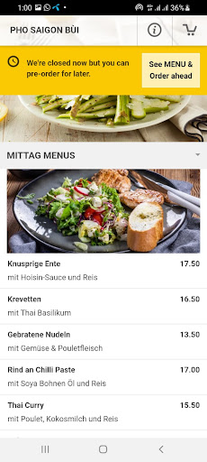 Android application Pho Saigon Bùi screenshort