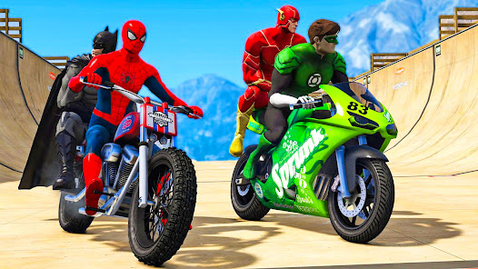 Super hero gt Stunt Biker Race apkdebit screenshots 7