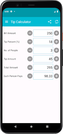 Tip Calculator Screen 2