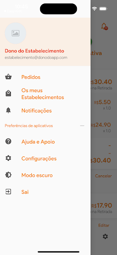Android application Easy-Get Estabelecimento screenshort