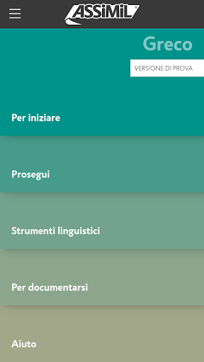Android application Impara Greco B2 Assimil screenshort