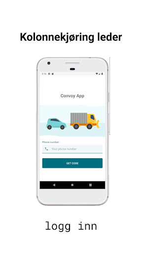 Android application Kolonnekjøring leder screenshort