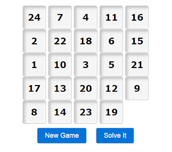Sliding Puzzle 3x3, 4x4, 5x5