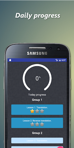 Android application French vocabulary trainer screenshort