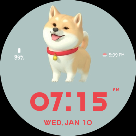 Shiba Inu 3D Watch Face