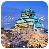 Osaka weather widget/clock icon