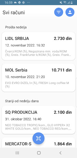 Android application QQRIKU Skener fiskalnih računa screenshort