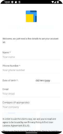 Android application Claims Made Easy screenshort