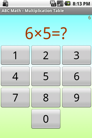 ABC Math Multiplication Table