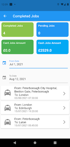 Driver Companion App Screen 2