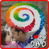 Happy father day photo frame icon
