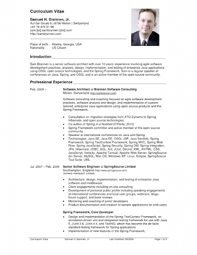 CV Formats: PDF CV Templates Screen 3