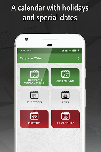 Android application italy calendar 2024 screenshort