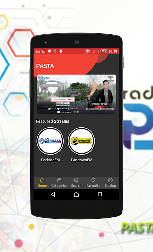 Android application PASTA: Perkasa FM & Pandowo FM screenshort
