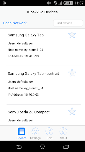 Android application Kiosk2Go screenshort