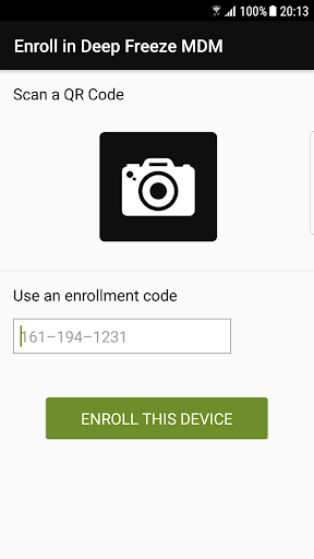 Android application Deep Freeze MDM screenshort