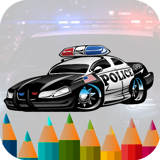 Coloring police car