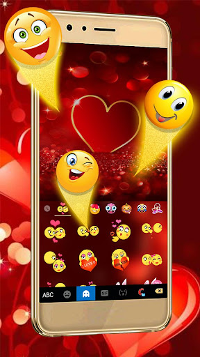 Red Love Heart Theme Screen 3