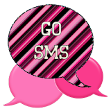 GO SMS - Sweet Pink Stripes icon