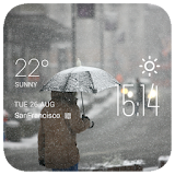 sleet weather widget/clock icon