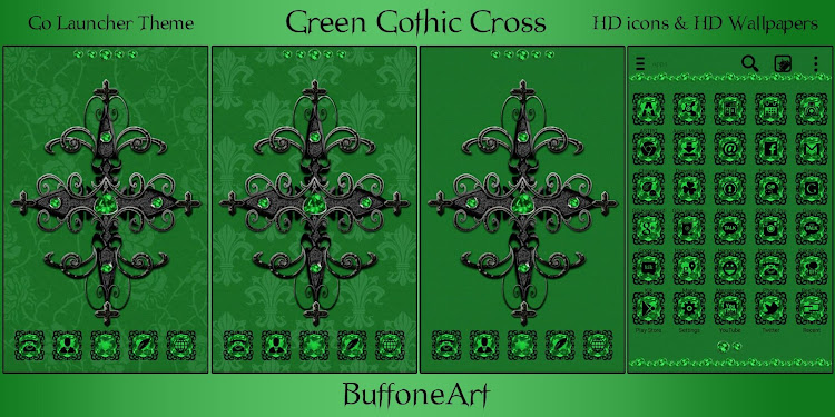 Green Gothic Cross Go Launcher - v1.3 - (Android)