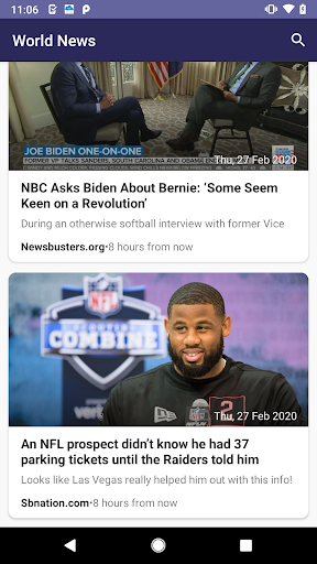 Android application Wnews screenshort
