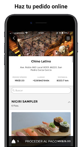 Android application Chino Latino screenshort
