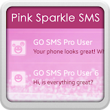 GO SMS Pink Sparkle icon