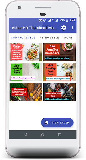 Android application HD Thumbnail Maker for Videos screenshort