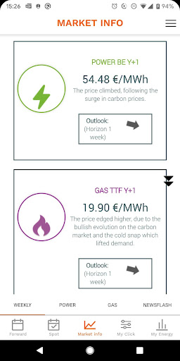 Luminus Energy Management Screen 2
