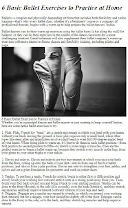 Ballet Dancing Exercises Tips