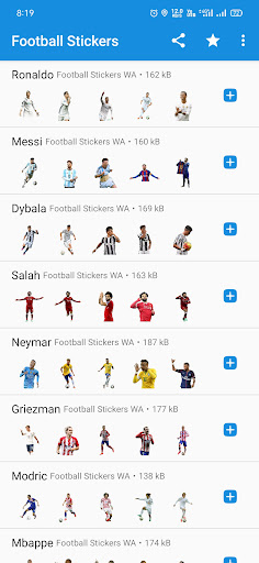 WASticker - Football Stickers Screenshot 1 - AppWisp.com
