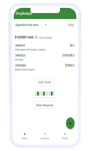 Android application Shopkeeper POS screenshort