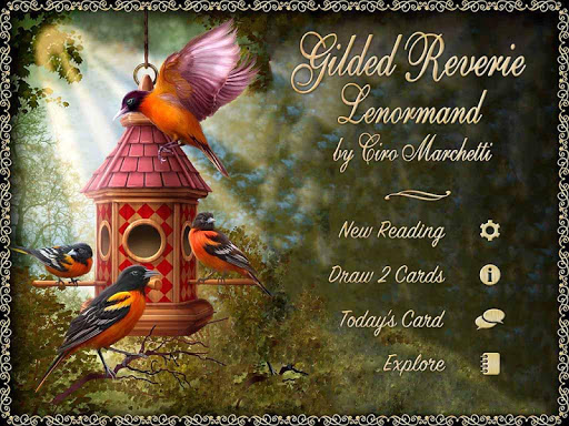 Screenshot of Gilded Reverie Lenormand
