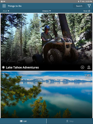 Screenshot of Visit Lake Tahoe