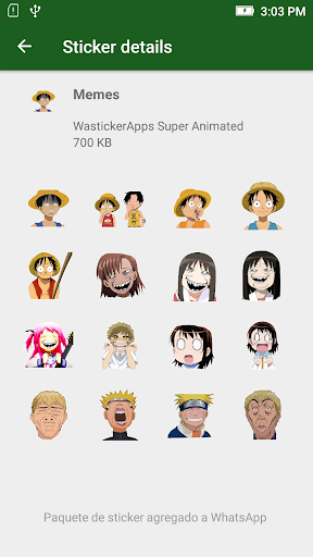 Anime Memes WASticker Screen 2