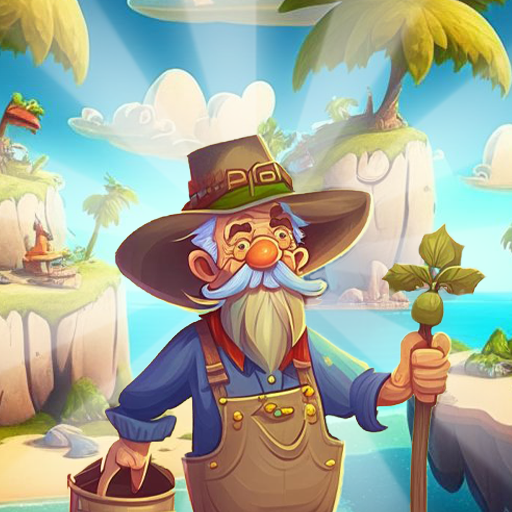 Farming Island Land 3d Craft logo