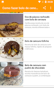 Como fazer bolo de cenoura - Apps on Google Play