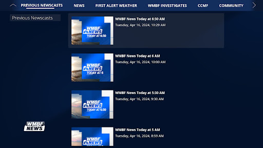 Screenshot of WMBF News