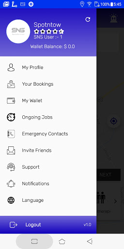 SpotnServices Customer Screen 2