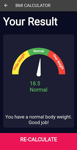 BMI Calculator Body Mass Index Screen 3