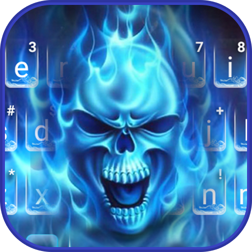 Flaming Ice Skull Keyboard The logo