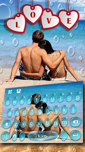 Android application Romantic Photo Keyboard Theme screenshort