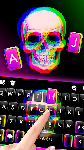 Glitch Color Skull Theme Screen 2