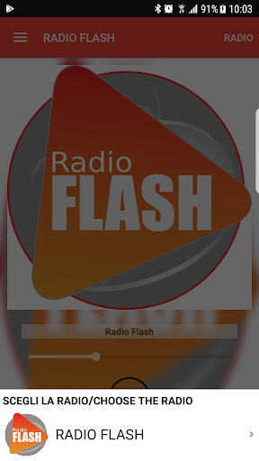 Android application Radio Flash "la radio che funz screenshort