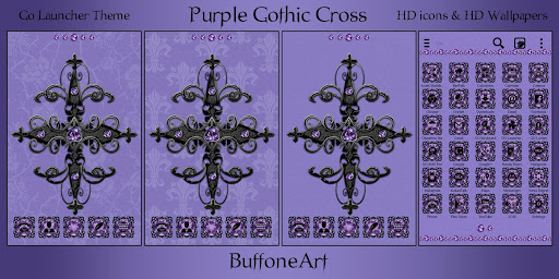 Android application Purple Gothic Cross Go Launche screenshort