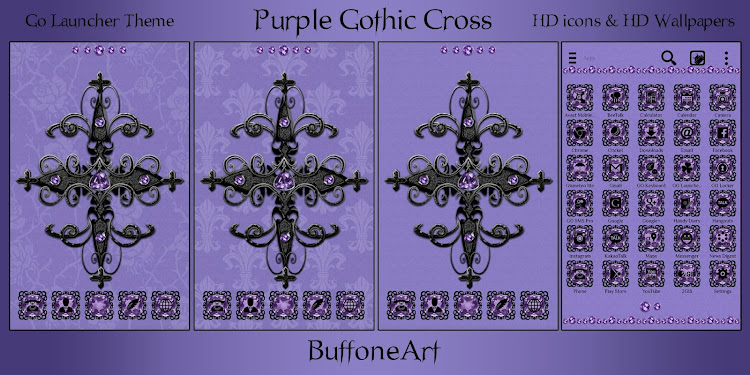 Purple Gothic Cross Go Launche - v3.3 - (Android)